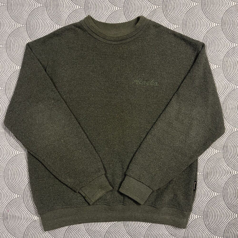 Vtg 90's Renegade Club Sweater Sweatshirt Alaska Embroidery USA Made Men L EUC
